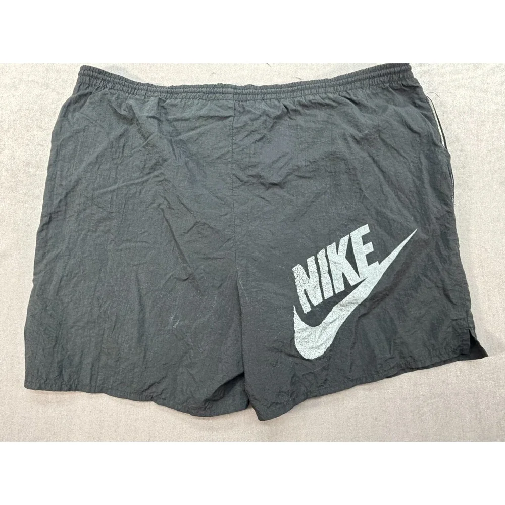 Nike Black 100% Nylon Men Swim Trunks Bottoms Size Large
